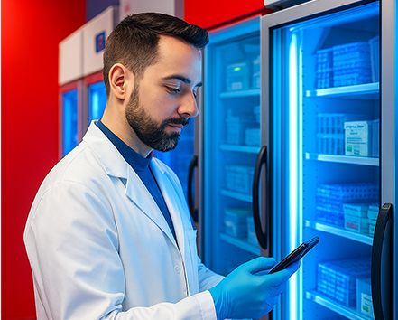 24/7 monitoring dashboard for GMP-compliant sample storage